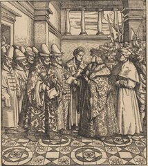 Гравюра Ханса Бургмайра «Союз с белыми Русскими», 1515 г.